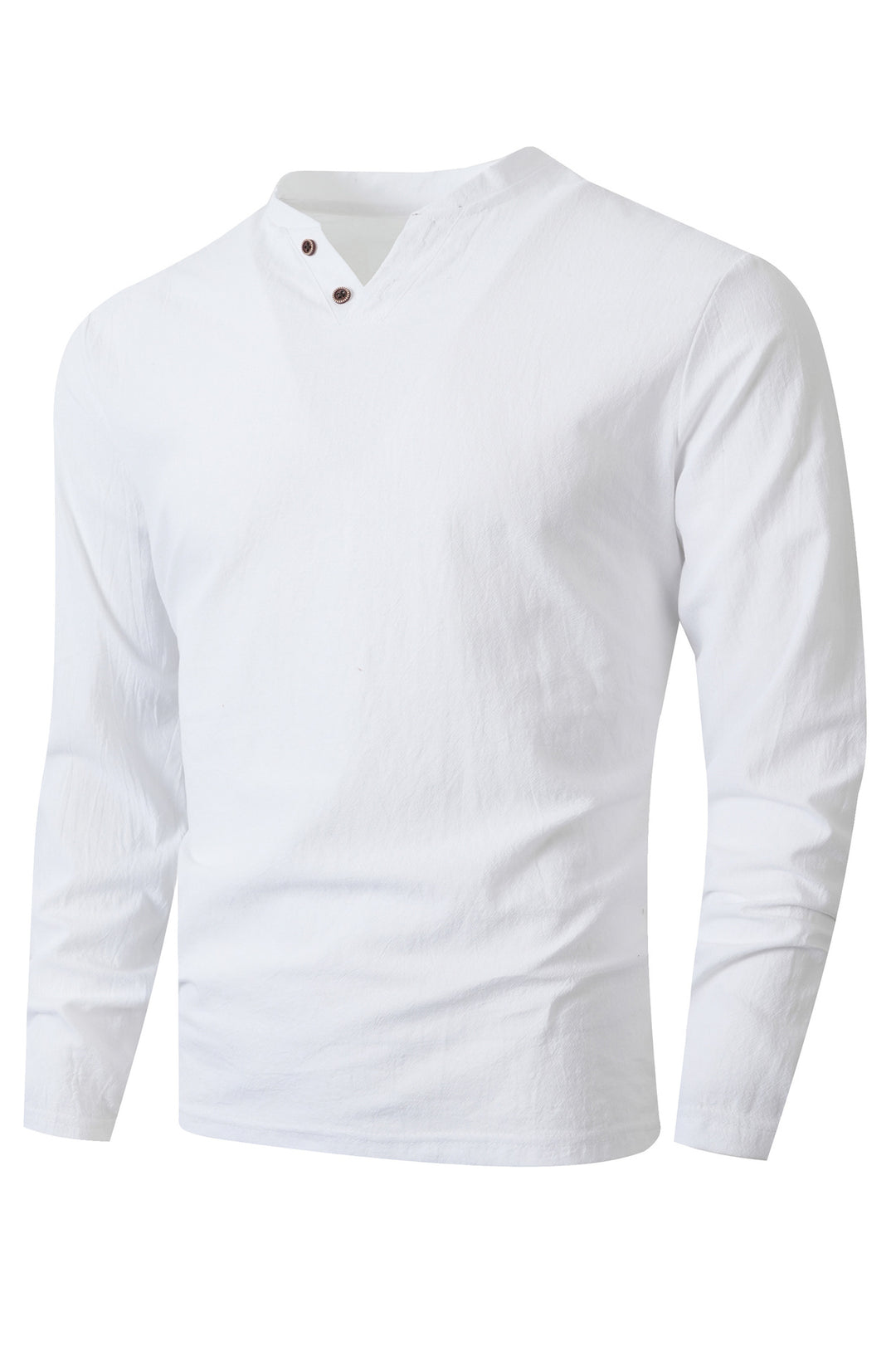 Men's long sleeve shirt with trendy Henley neckline Lune London