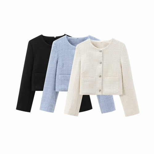 Ladies Structured Boucle Jacket Amarae