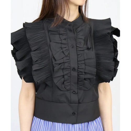 Ruffled top for women with puff sleeves Amarae
