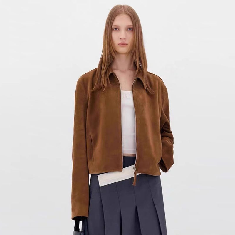 Veste en cuir moderne pour femmes Chic & Stil