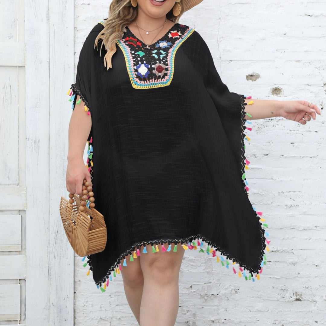 Fringe Embroidered Beach Dress for Women Lune London