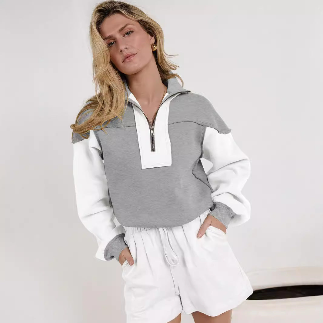 Women’s sporty high collar sweater Lune London