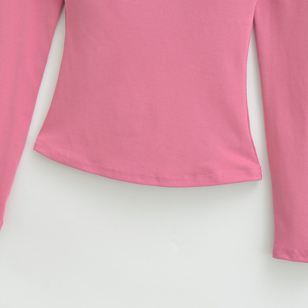 Women Fitted Off-Shoulder Long Sleeve made of Stretch Jersey Amarae