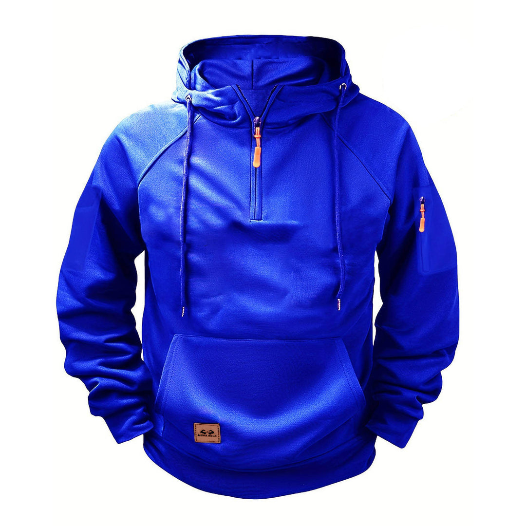 Men's sporty hoodie with practical zipper Lune London