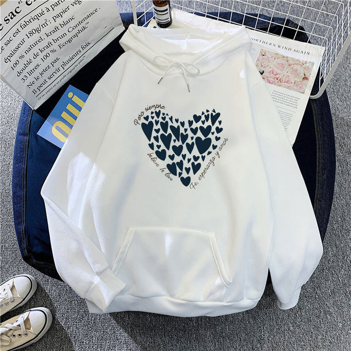 Women's hoodie with creative heart design Chic & Stil
