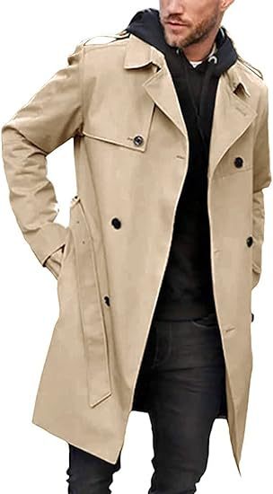 Men's Trench Coat with Classic Style Amarae