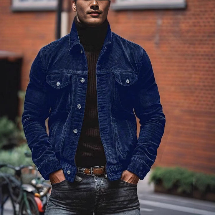 Corduroy jacket for men with practical pockets and classic cut Lune London