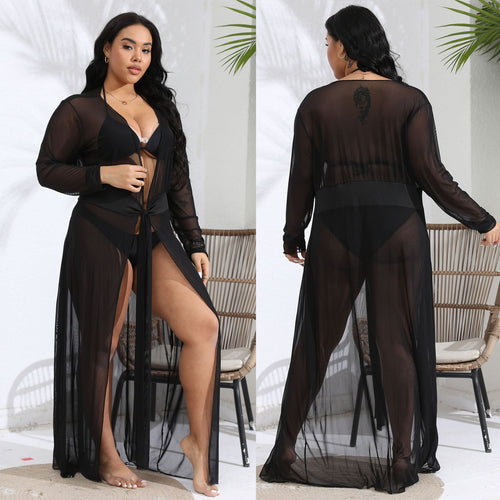 Amarae Transparent Mesh Swim Dress for Women