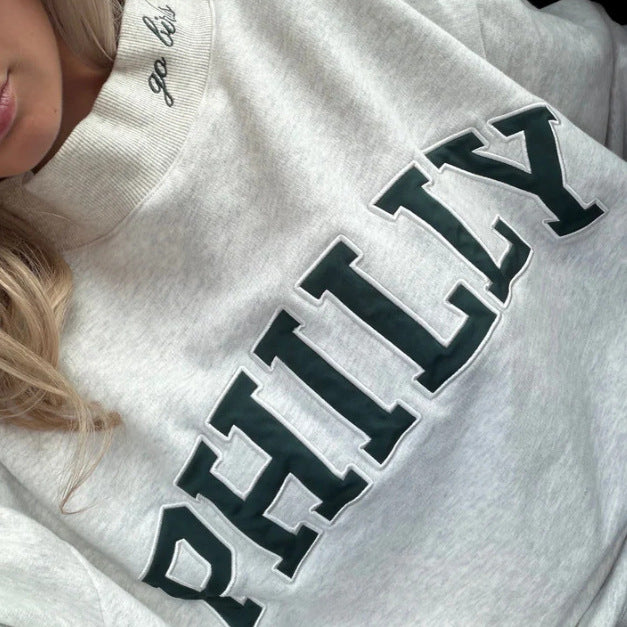 Sweat-shirt oversize pour femmes avec lettrage tendance Chic & Stil