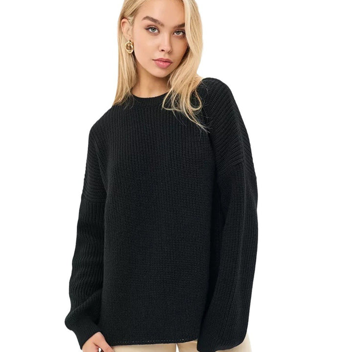 Pull en tricot épais pour femmes avec une coupe ample et un design texturé Chic & Stil