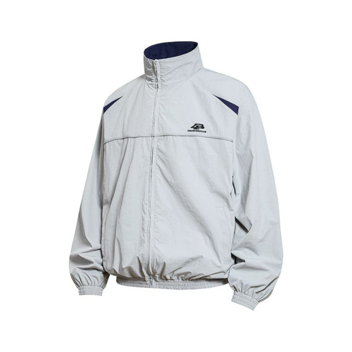 Men's Lightweight Windbreaker Jacket with Stand Collar, Elastic Hem and Relaxed Fit Amarae
