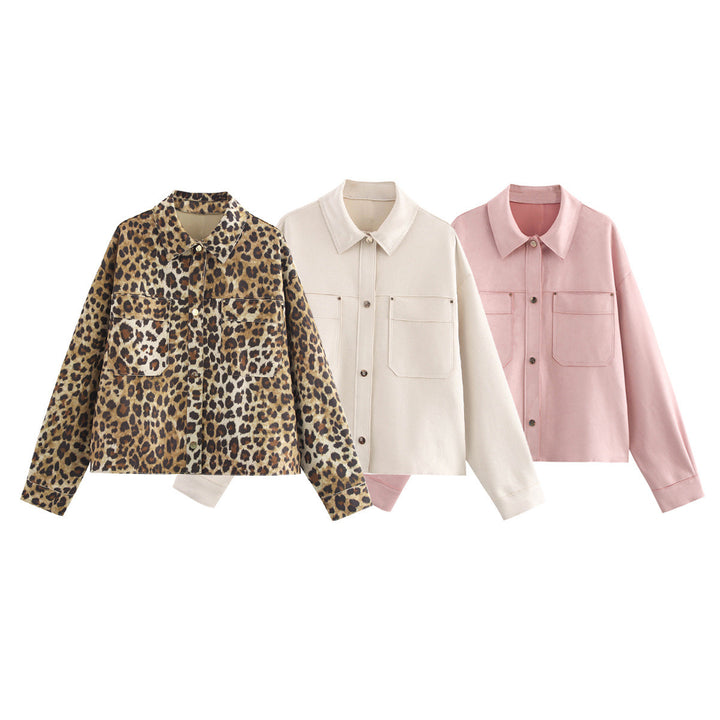 Casual women's jacket with double chest pockets and elegant collar Lune London