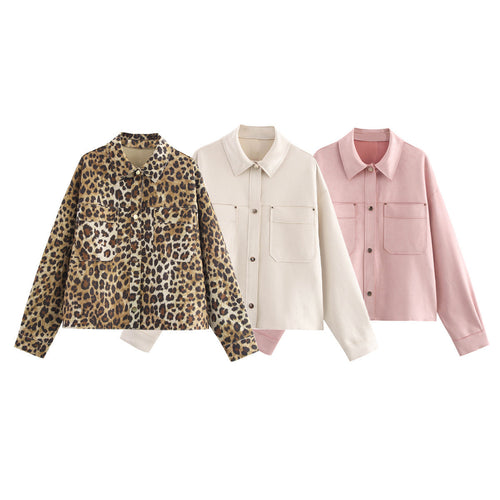 Casual women's jacket with double chest pockets and elegant collar Amarae