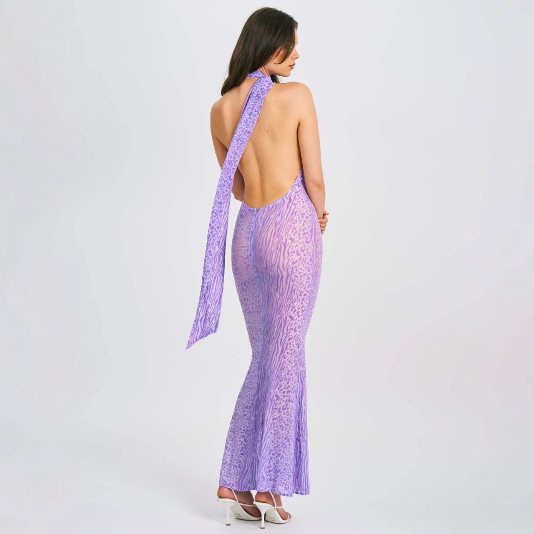 Ladies Elegant Wrap Dress with Asymmetrical Neck and Figure-Hugging Cut Lune London