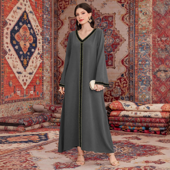 Ladies Chic and Stylish Decorative Maxi Dress