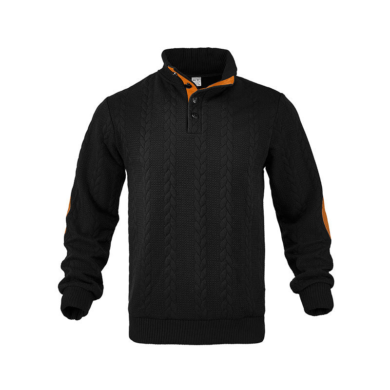 Round neck sweater for men with contrasting details Lune London