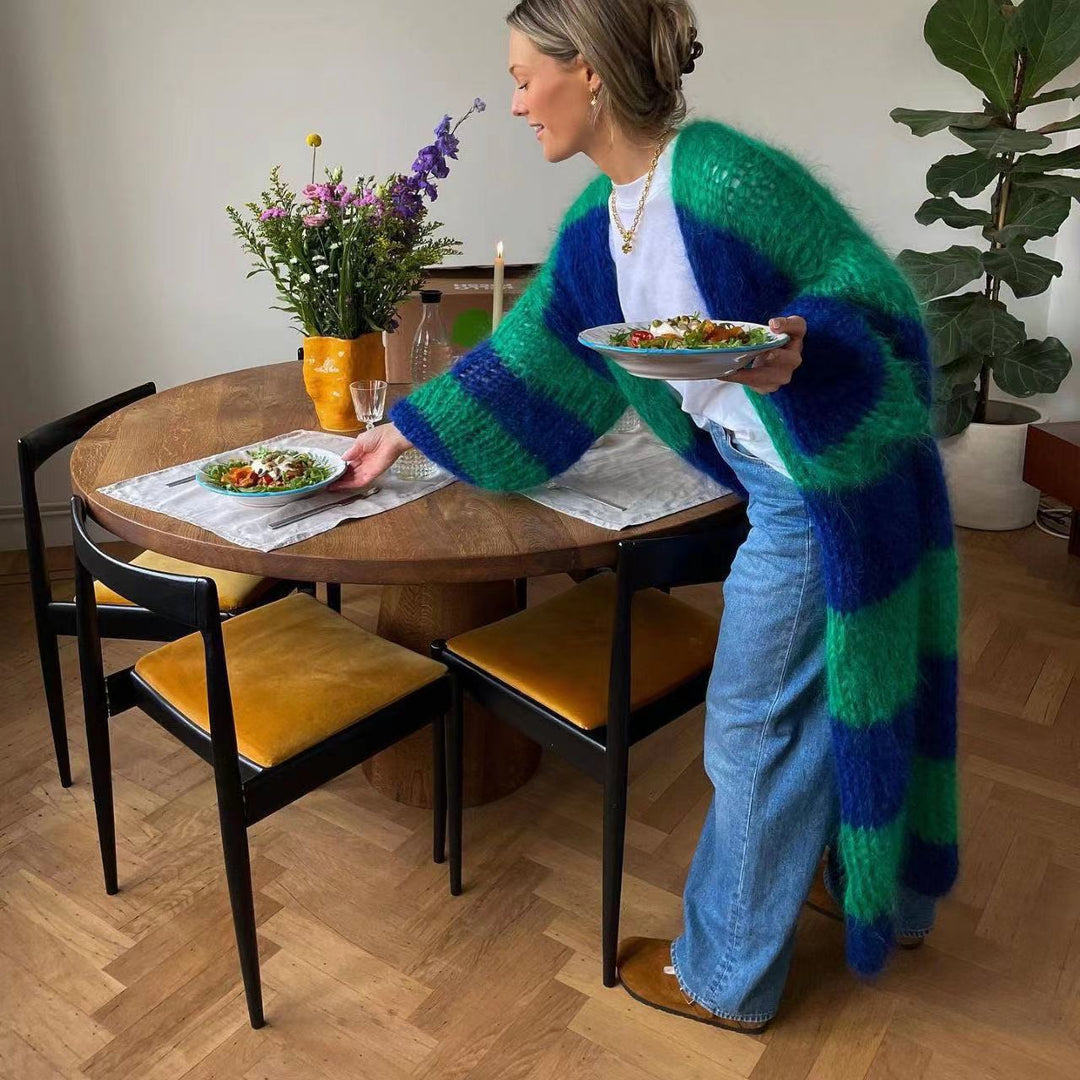 Ladies Comfortable Knit Cardigan with Oversized Cut Lune London