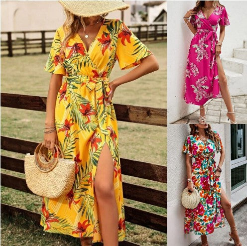 Amarae floral print maxi dress for women
