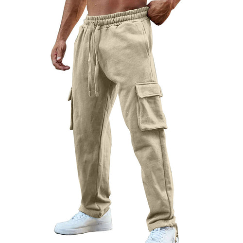 Men's casual cargo jogging pants with elastic waistband and practical side pockets Amarae