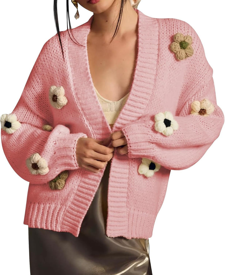 Ladies vest with floral appliqués Lune London