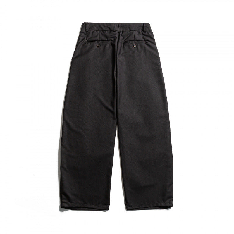 Men's Wide Pleated Baggy Pants with Pleats and Drawstring Amarae