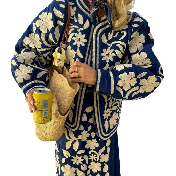 Veste Blouson de Mode Femme avec Motif Floral Chic & Stil