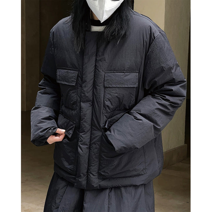 Women's Long Quilted Coat with Light Padding and Straight Oversize Cut Amarae