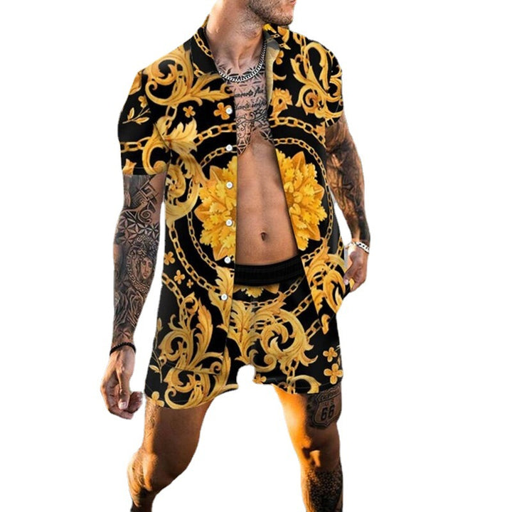Men's Tropical Print Short Set Amarae