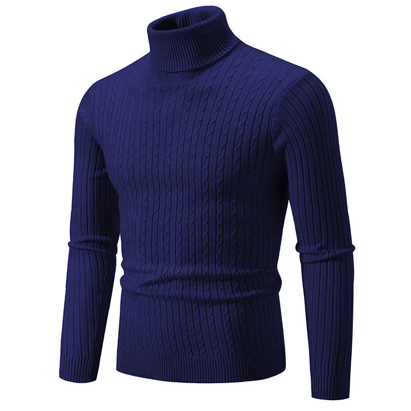 Men's turtleneck sweater with textured knit pattern Lune London