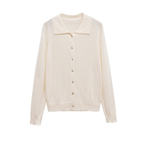 Ladies nice cardigan with oversized collar Amarae