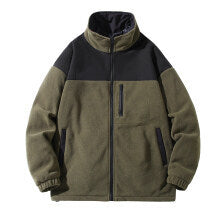 Fleece jacket for men with high collar and zippered pockets Lune London