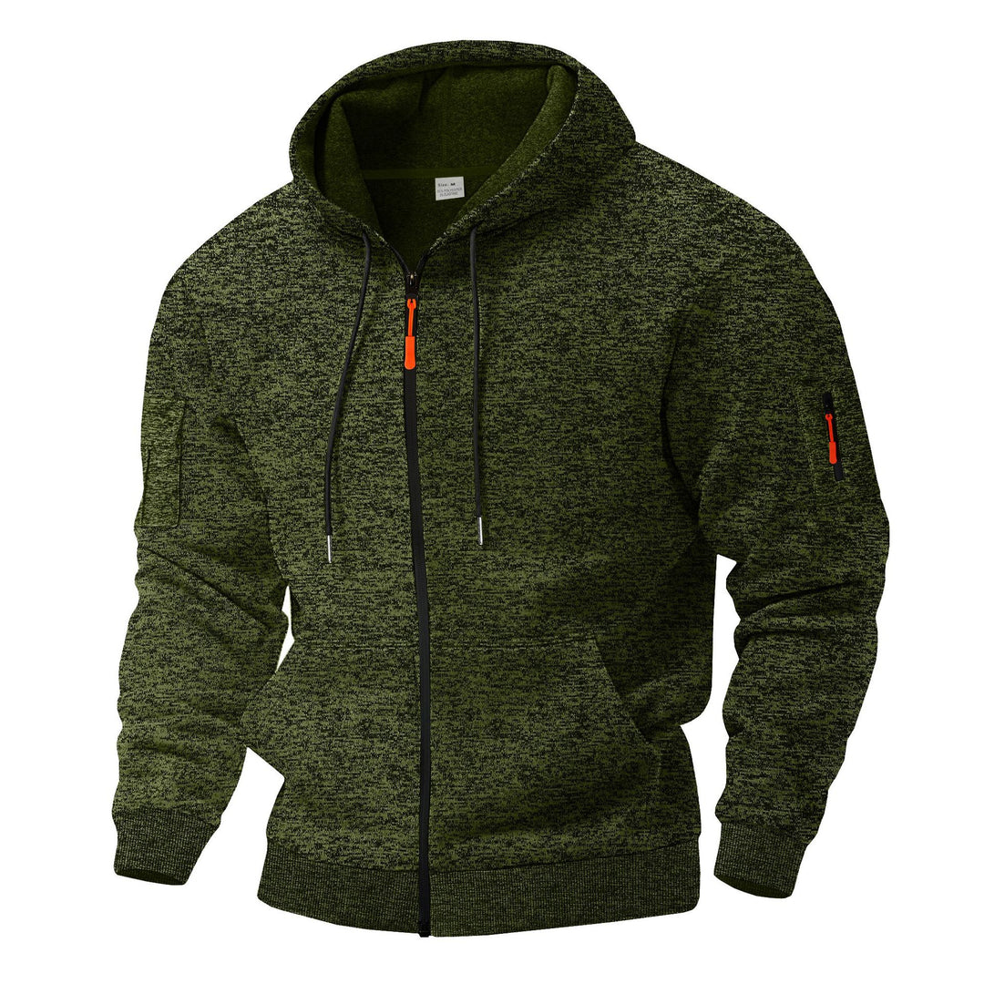 Sporty hoodie for men with breathable structure and contrast zipper details Lune London