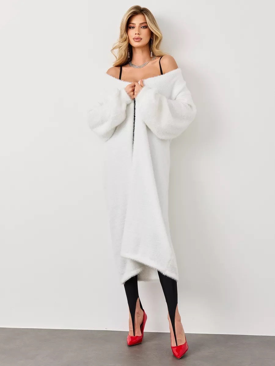 Manteau long pour femmes en matériau confortable avec une coupe ouverte Chic & Stil