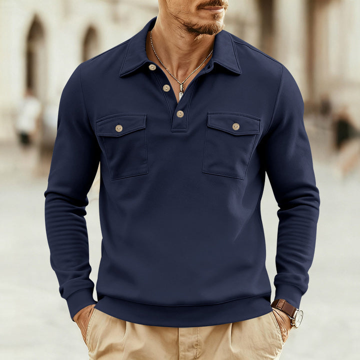 Men's polo shirt with stylish chest pockets Lune London