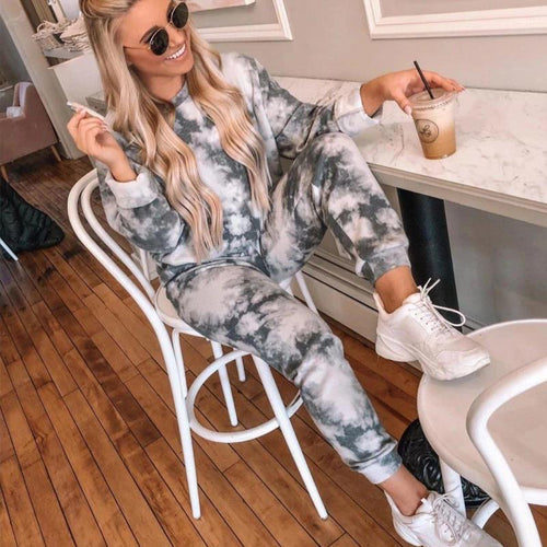 Leisure set for ladies with modern tie-dye design Amarae