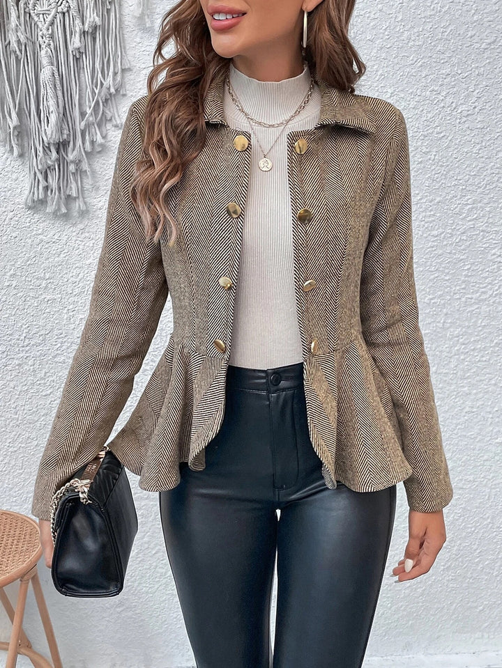 Women Elegant and Flattering Jacket with Curved Hem Lune London
