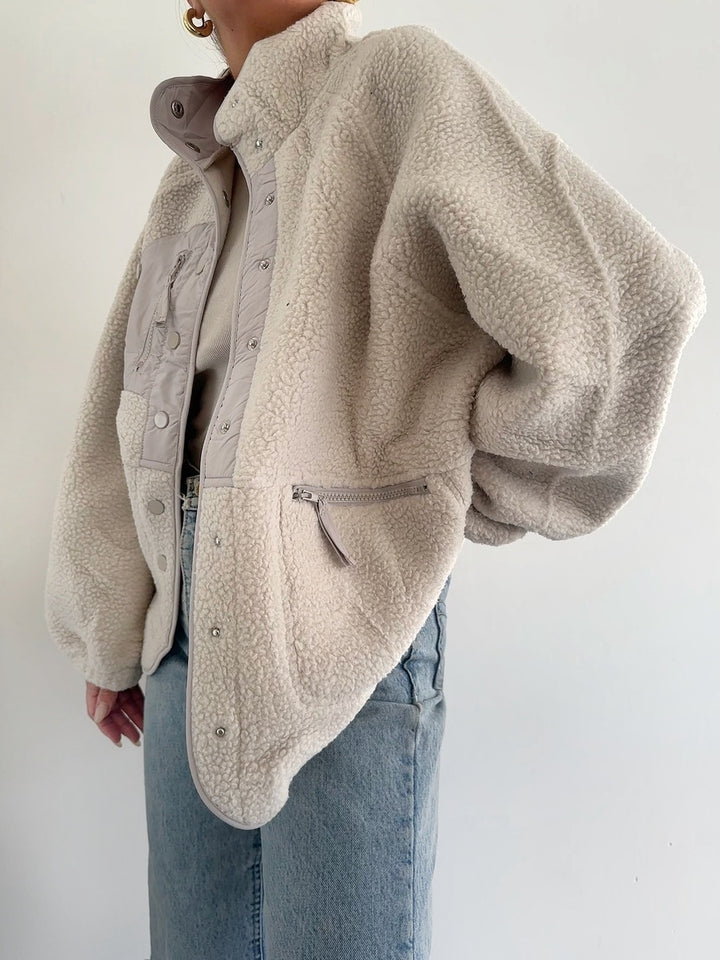Ladies Oversized Chic Fleece Jacket