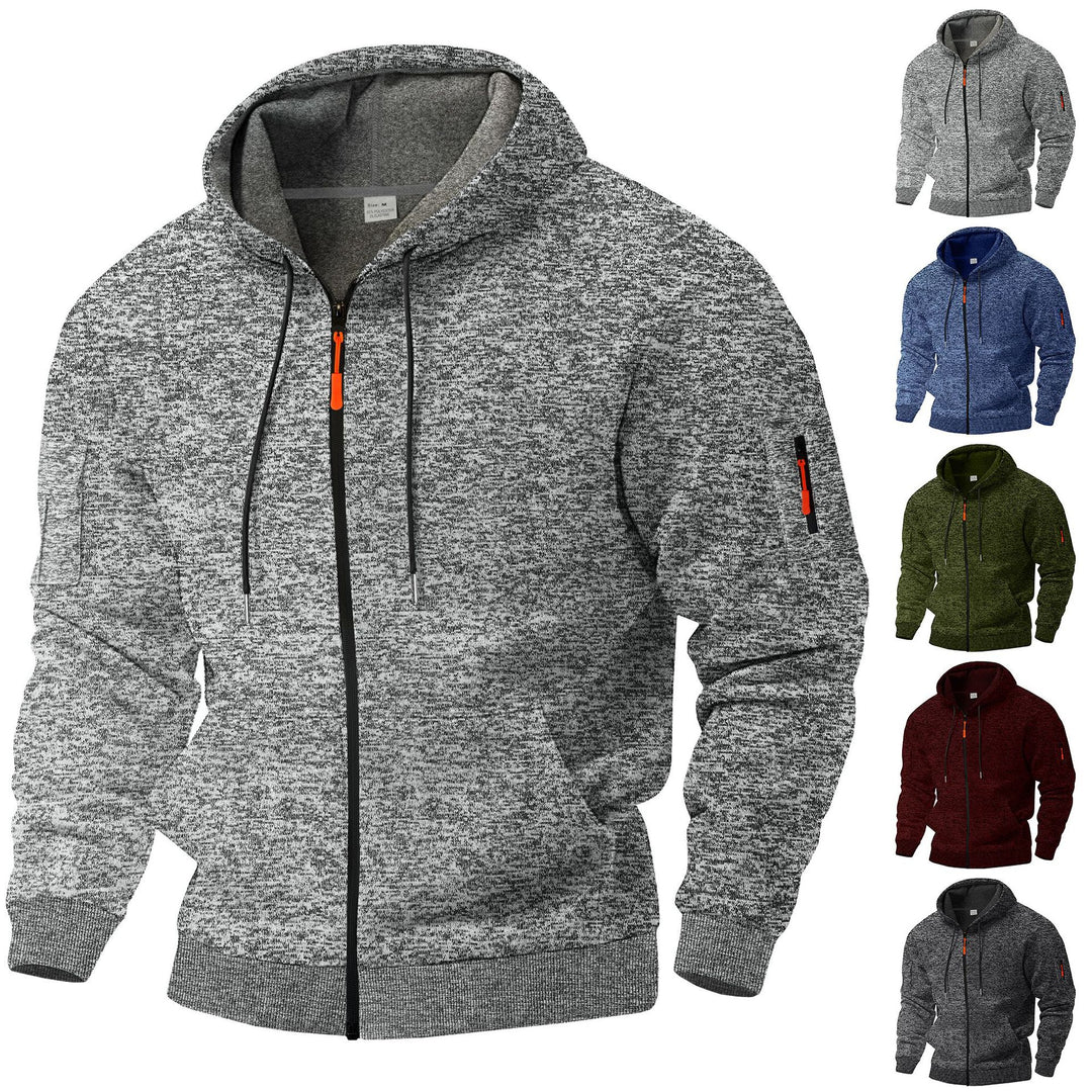 Sporty hoodie for men with breathable structure and contrast zipper details Lune London