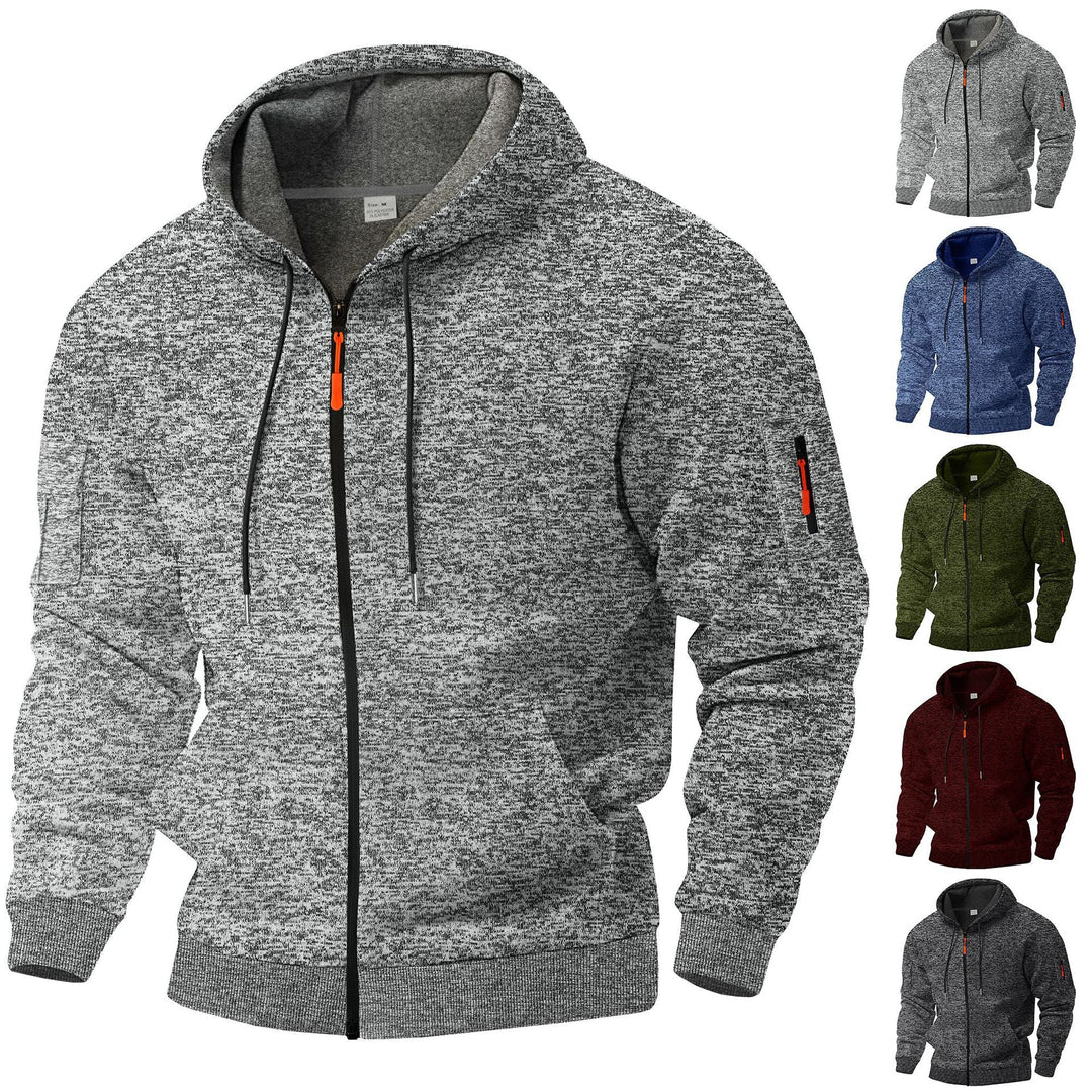 Lune London | Men's sporty hoodie with breathable structure and contrasting zipper details