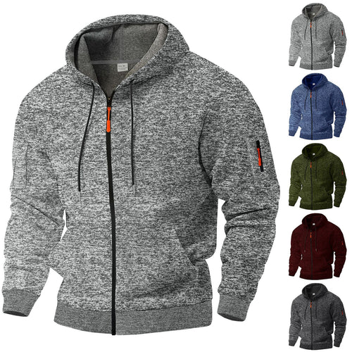 Amarae | Men's sporty hoodie with breathable structure and contrasting zipper details