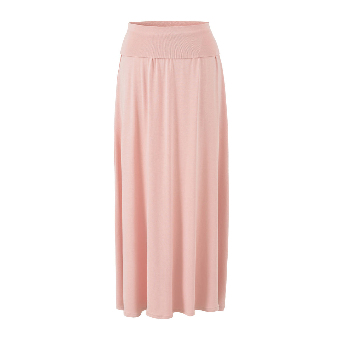 Women's two-piece lounge set made of stretch modal with fitted long-sleeve top and maxi skirt Amarae