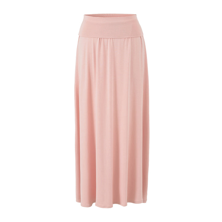Women's two-piece lounge set made of stretch modal with fitted long-sleeve top and maxi skirt Amarae