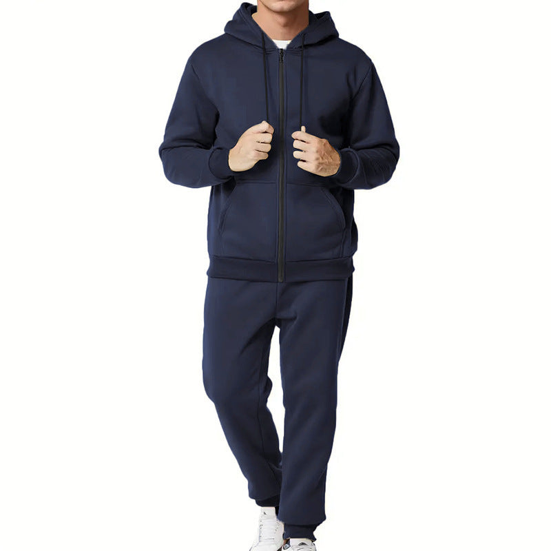Men's sporty leisure suit with practical pockets and zipper Lune London