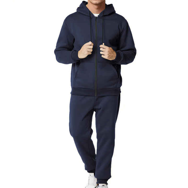 Men's sporty leisure suit with practical pockets and zipper Lune London