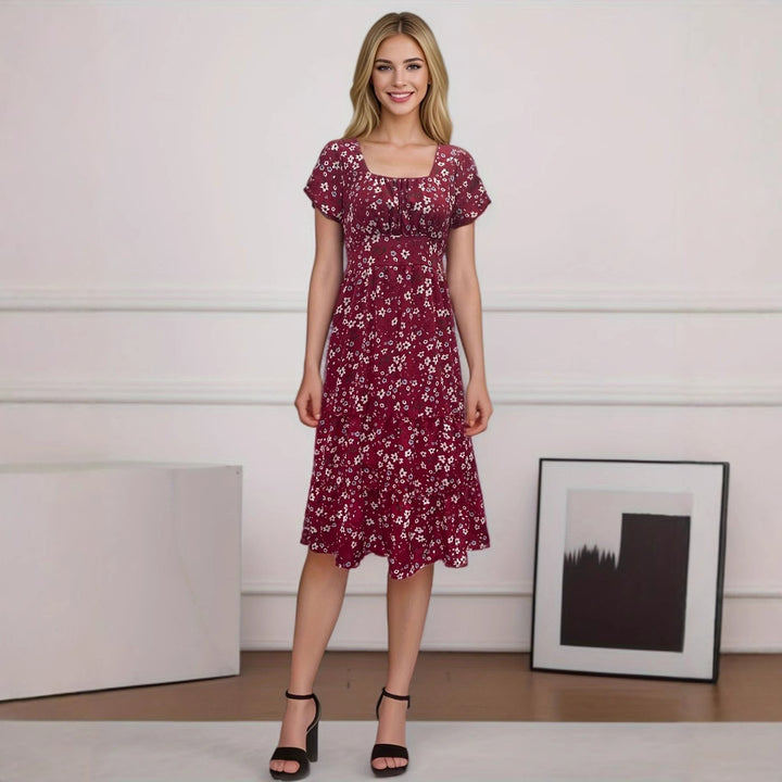 Lune London Flower Pleated Maxi Dress for Women