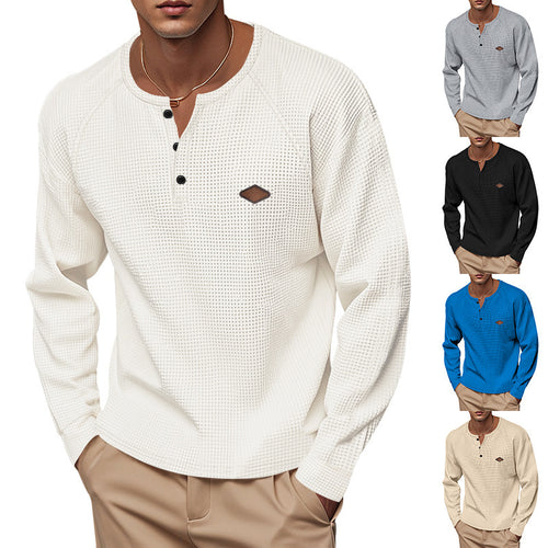 Trendy long sleeve shirt for men with button details Amarae