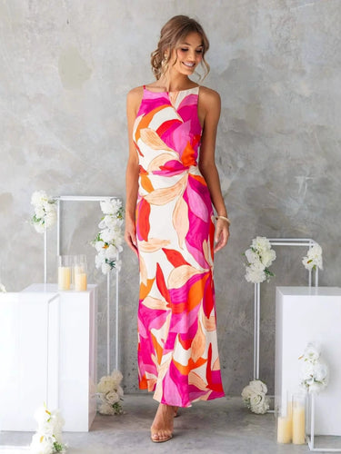 Light summer dress with floral pattern and V-neck for everyday wear Amarae