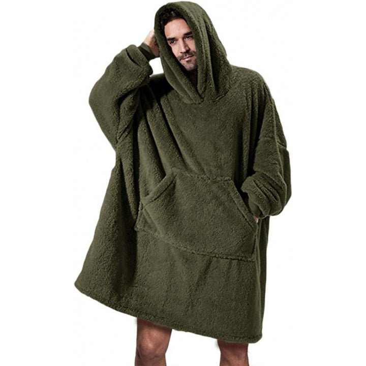 Oversized fleece hooded sweatshirt for women with kangaroo pocket Lune London