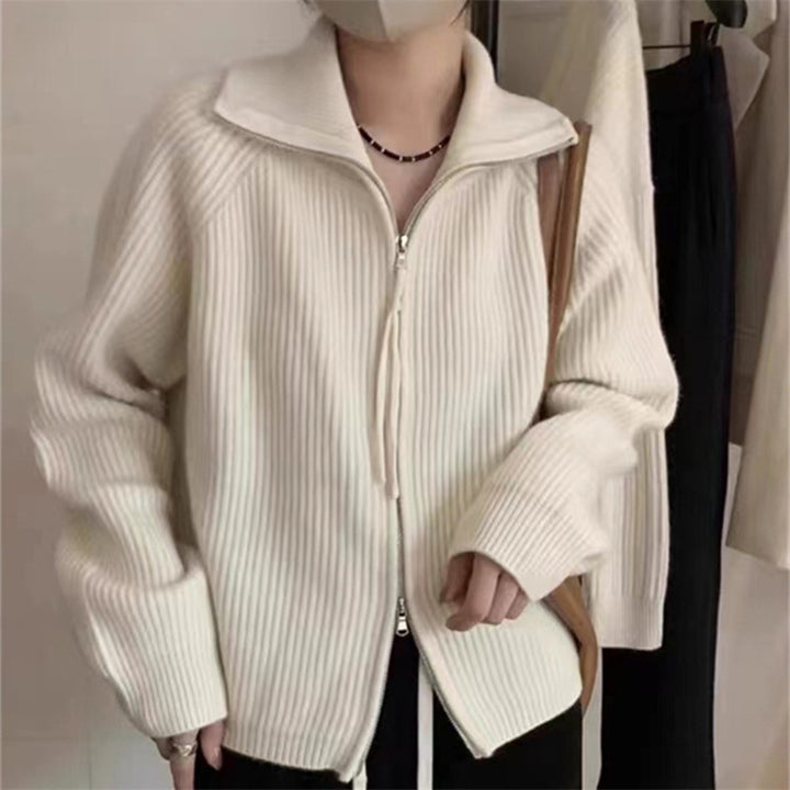 Cardigan femme avec col haut et fermeture éclair Chic & Stil