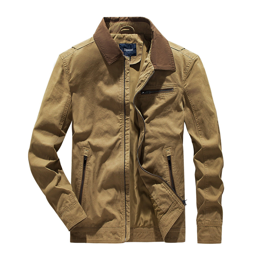 Transitional jacket for men with a catchy collar Amarae